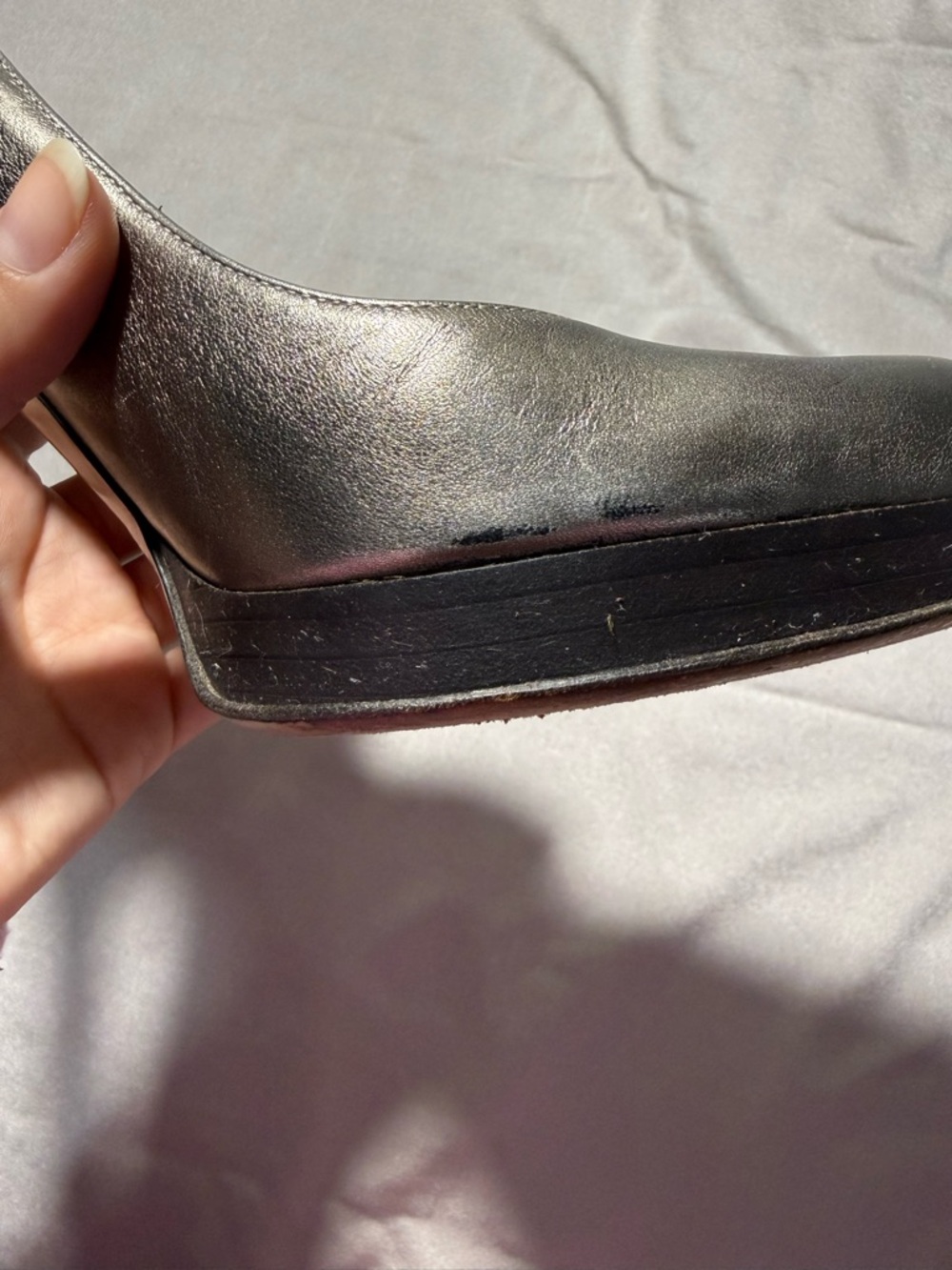 Gucci Metallic Bronze Platform Pumps Heels‎ Size 8B Fits 7-7.5 Made In Italy - Picture 6 of 8